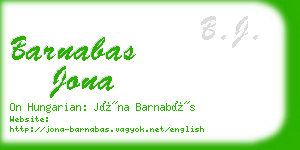 barnabas jona business card